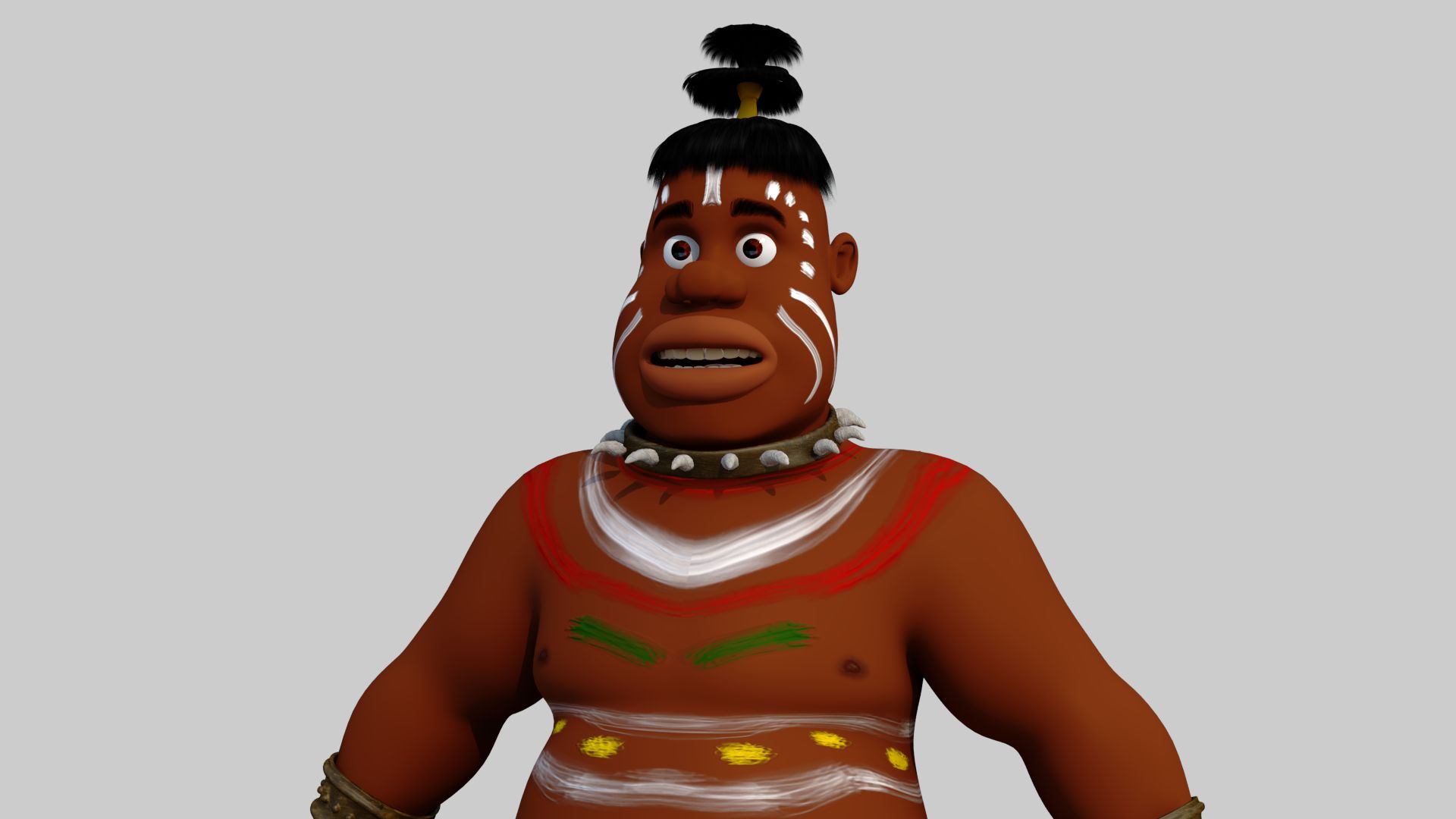 Carácter africano modelo 3d