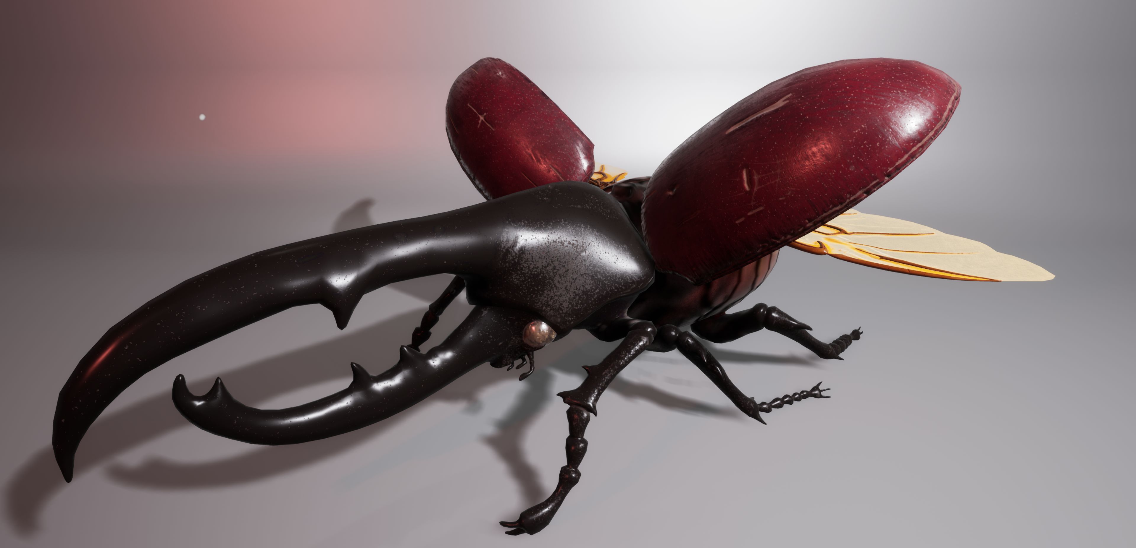 Red Hercules Beetle 3d model