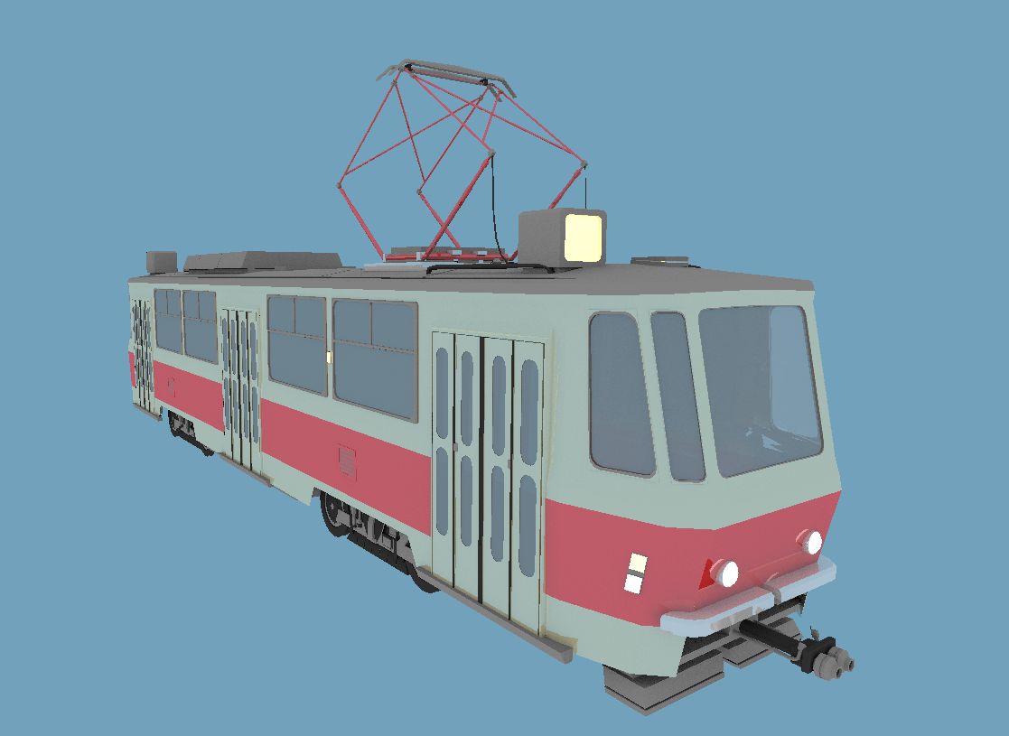 Tranvía TATRA T6B5 modelo 3d