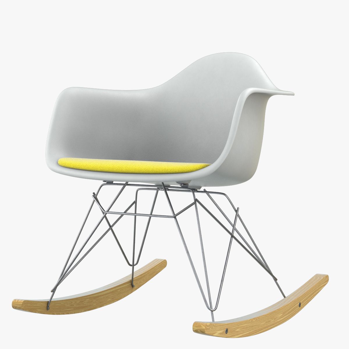 Eames DSW塑料摇椅 3d model