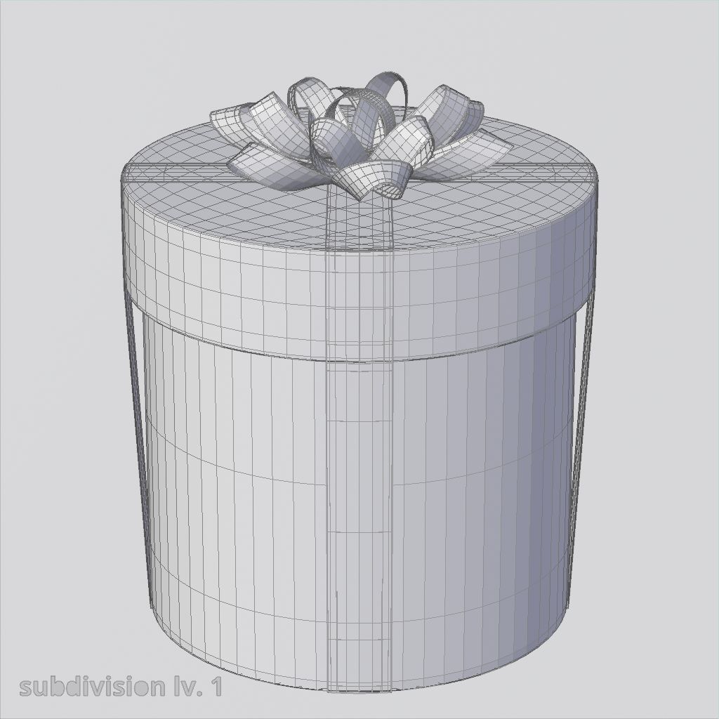 Gift Box With Bow royalty-free 3d model - Preview no. 20