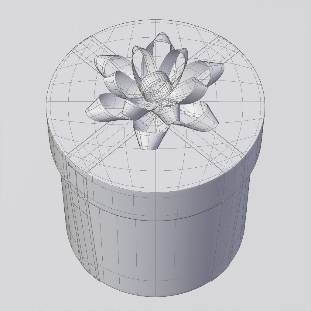 Gift Box With Bow royalty-free 3d model - Preview no. 39