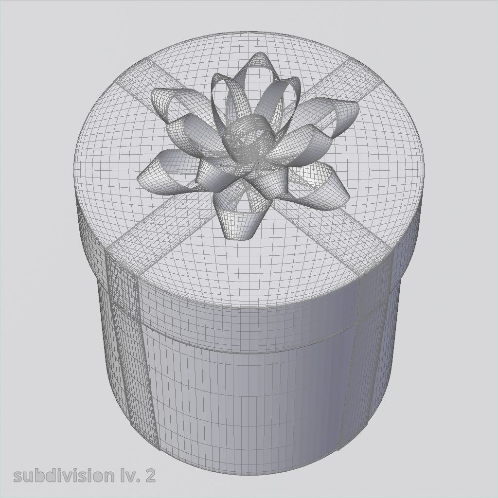 Gift Box With Bow royalty-free 3d model - Preview no. 27