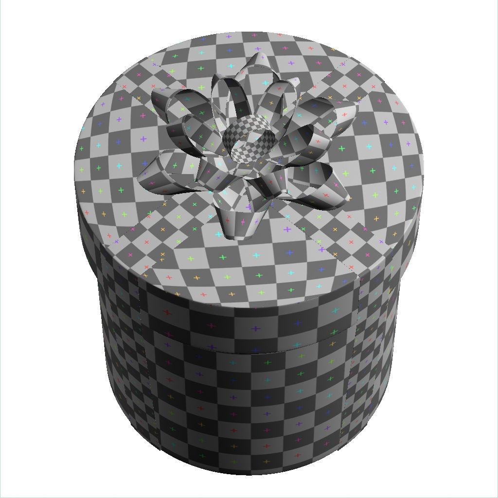 Gift Box With Bow royalty-free 3d model - Preview no. 33