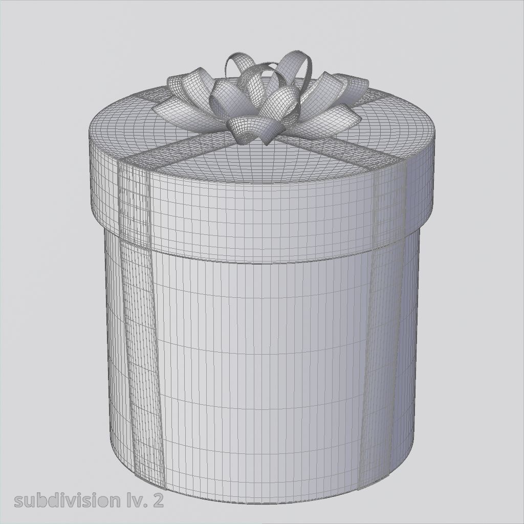 Gift Box With Bow royalty-free 3d model - Preview no. 25