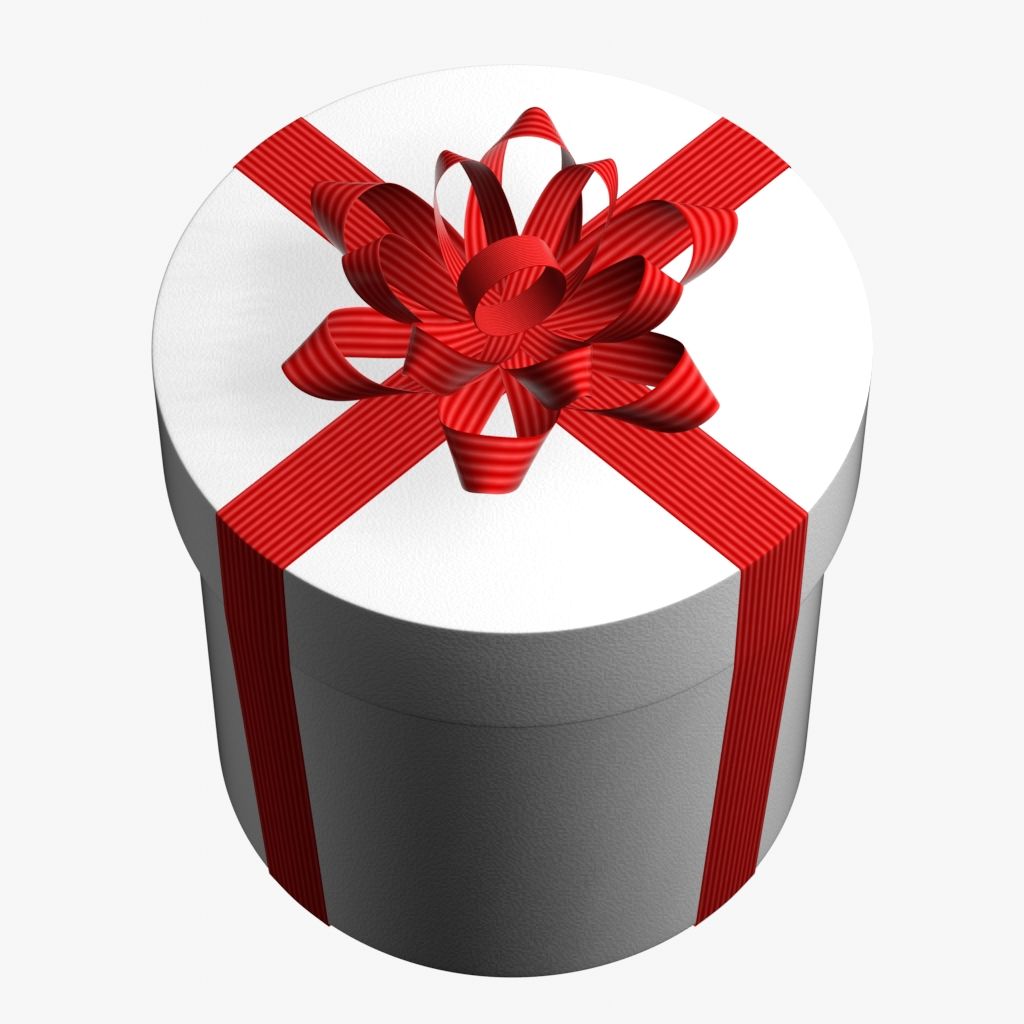 Gift Box With Bow royalty-free 3d model - Preview no. 3