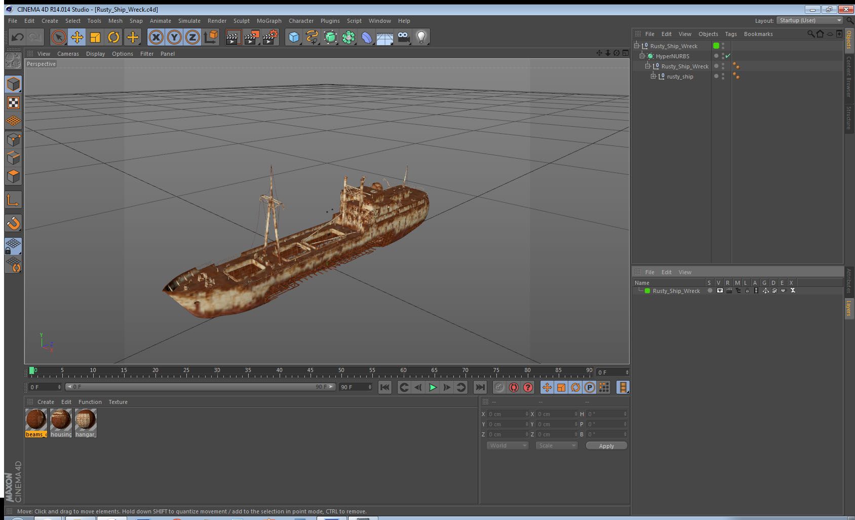 Rusty Ship Wreck royalty-free 3d model - Preview no. 26