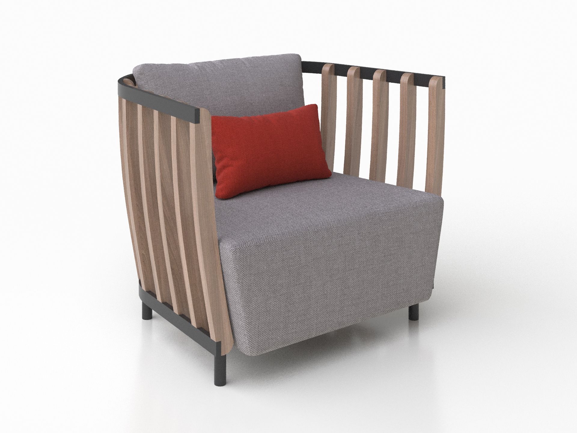 Lounge armchair by Ethimo 3d model