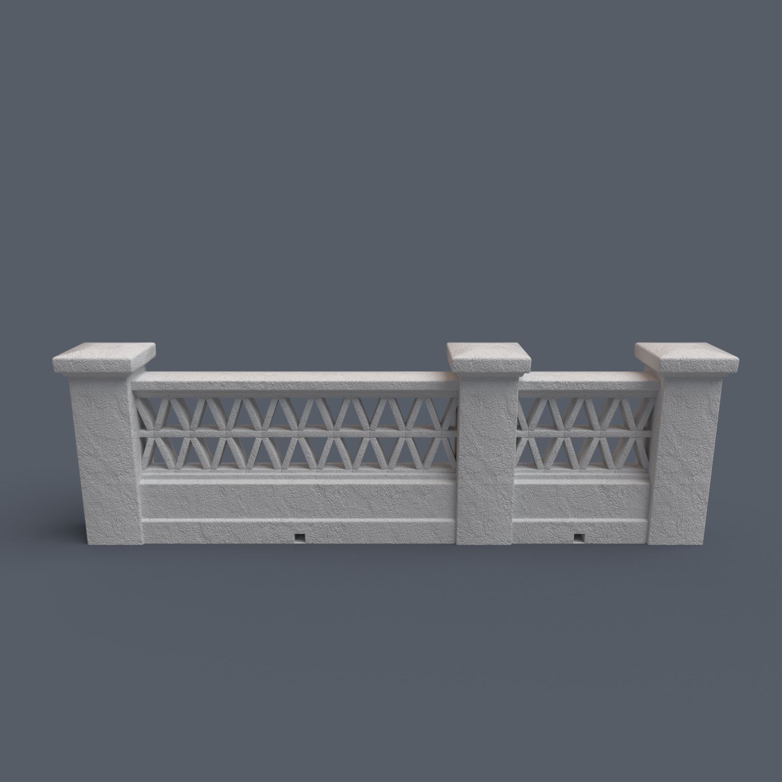 Mediterranean bricks fences 3d model