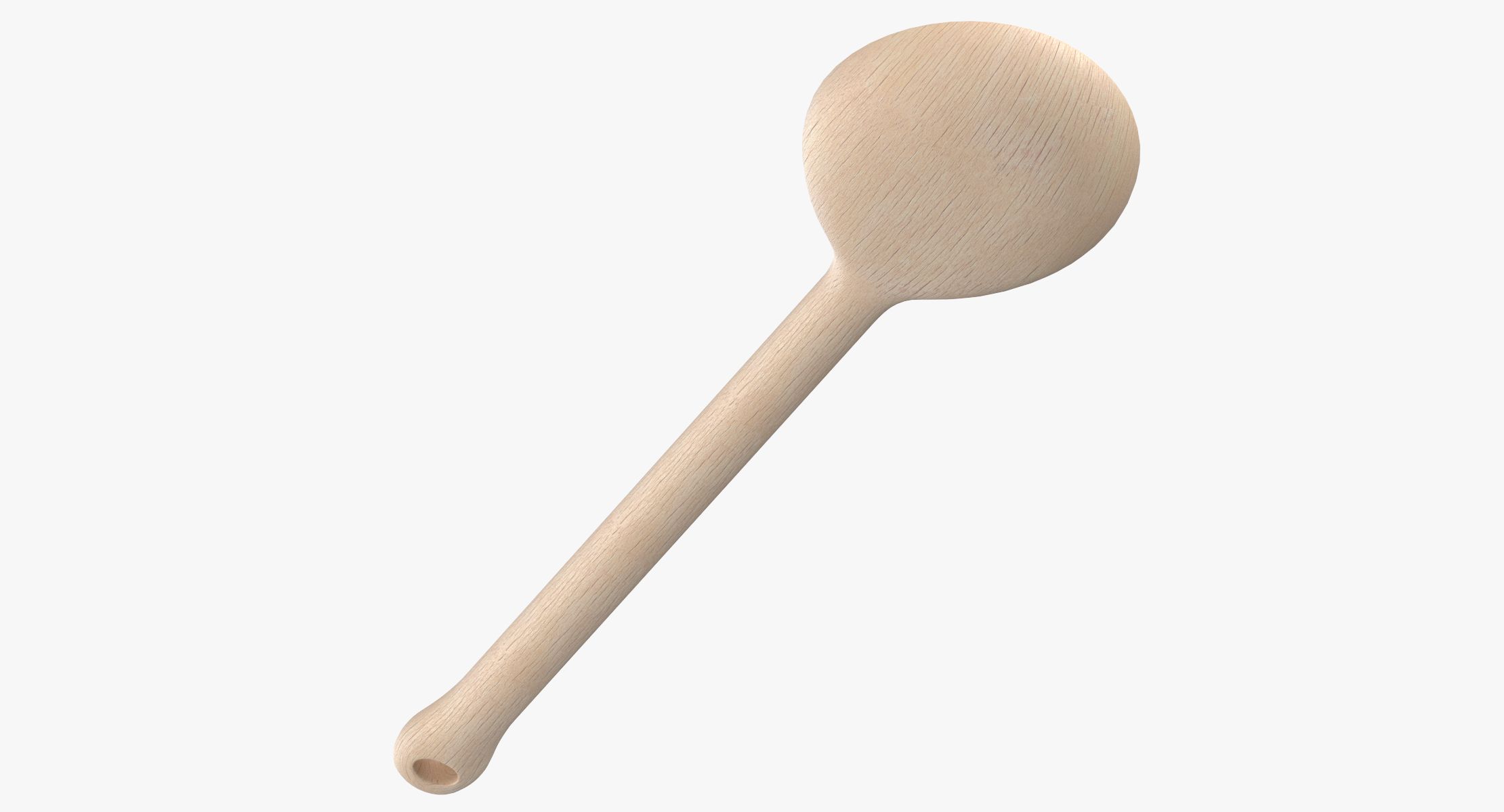 Wooden Spoon Cereal Grains royalty-free 3d model - Preview no. 12