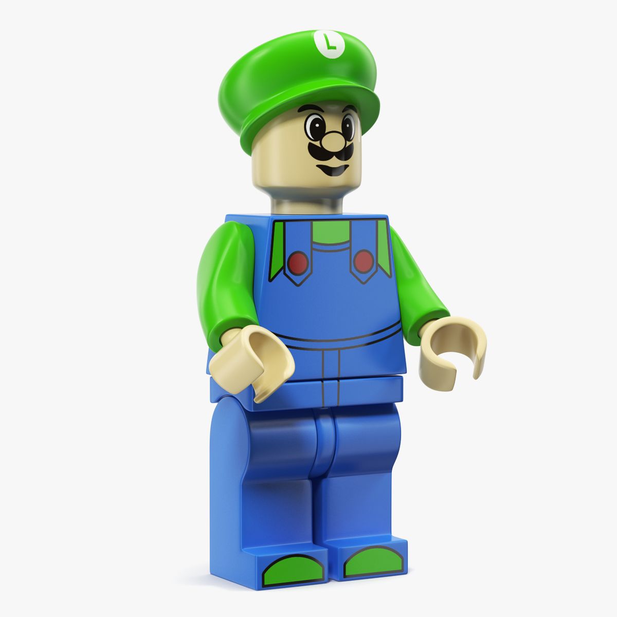 Luigi Lego Figure 3d model