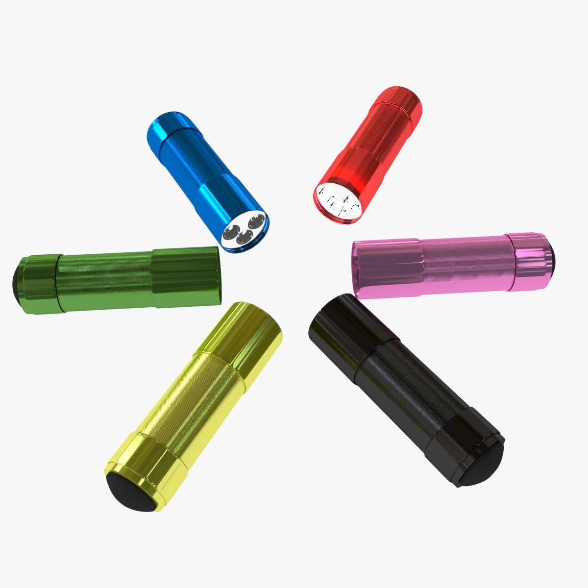 Mini Color Flashlights 3d model