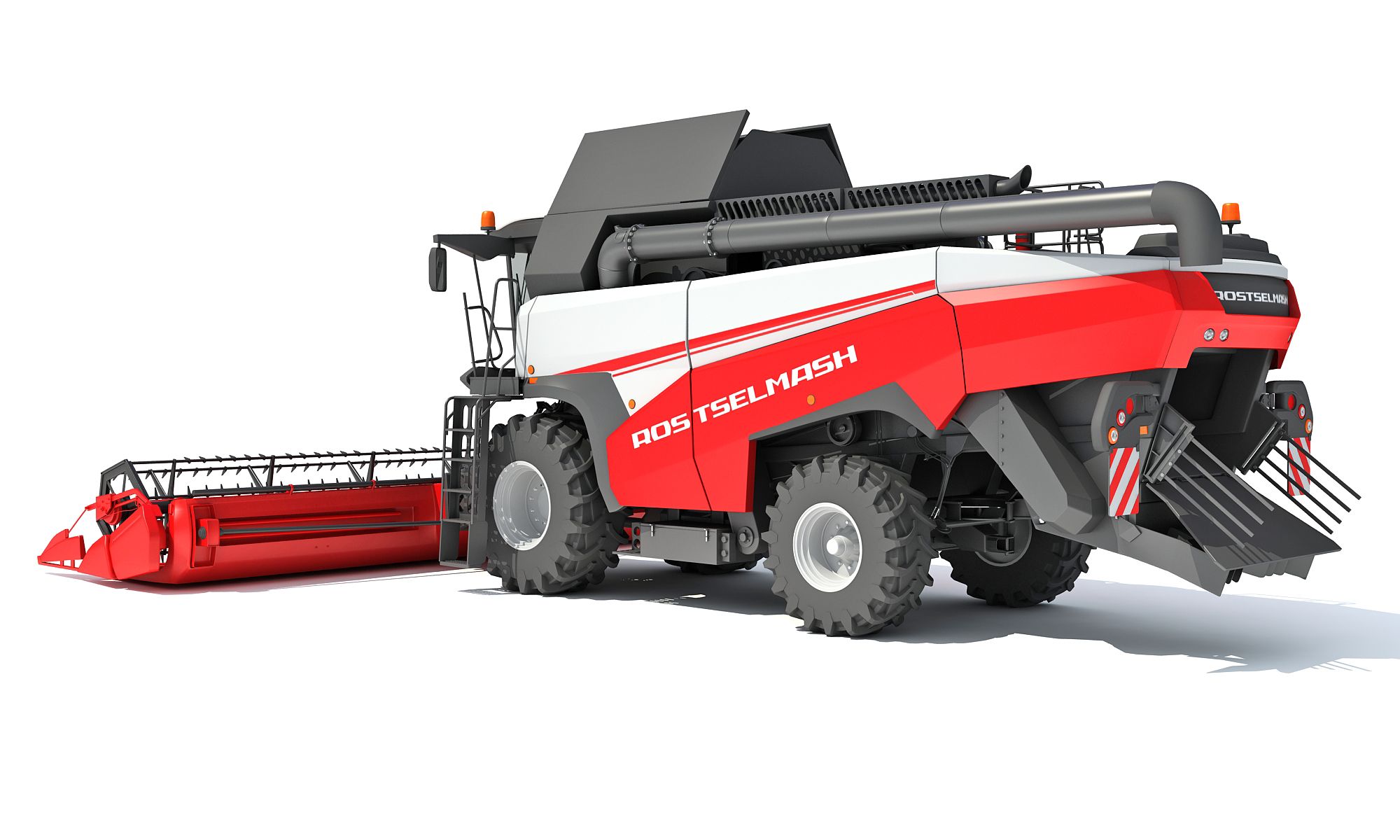 Combine Harvester royalty-free 3d model - Preview no. 3