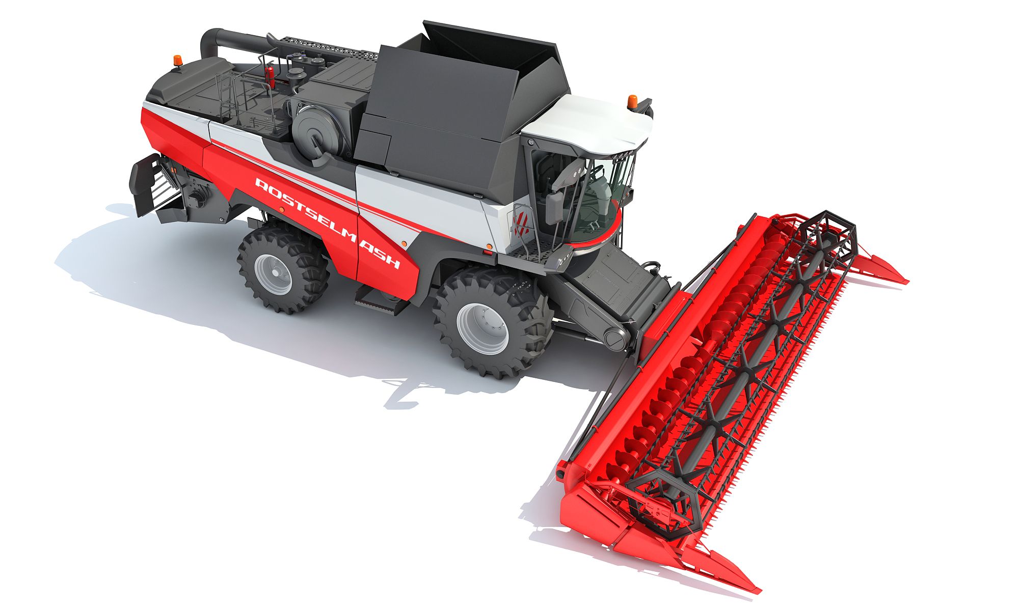 Combine Harvester royalty-free 3d model - Preview no. 10