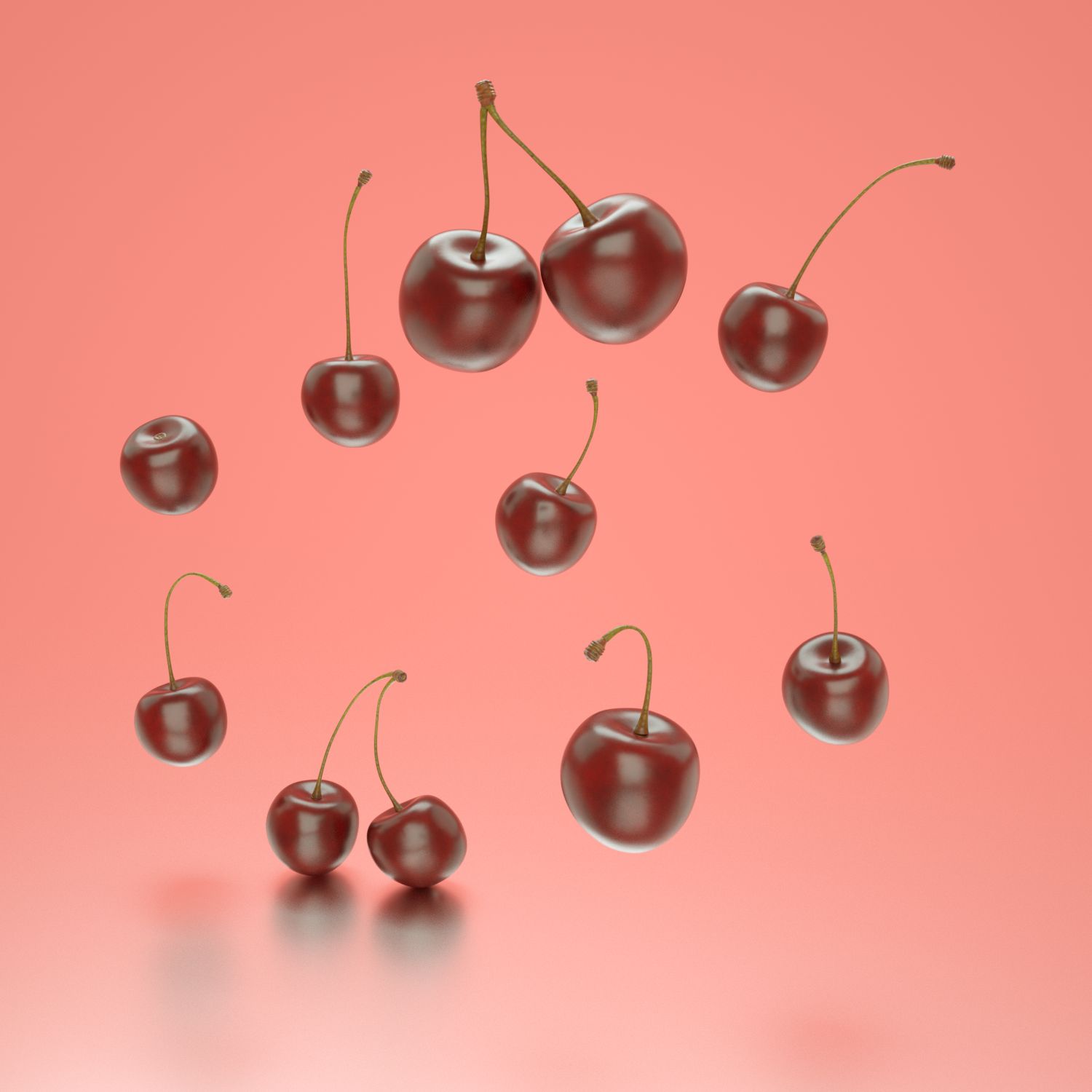 Cerises Photoréalistes 3d model