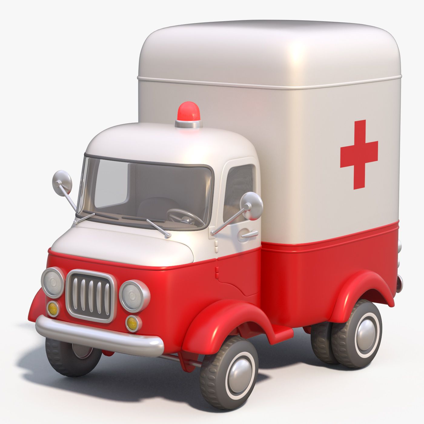 Ambulância dos desenhos animados 3d model