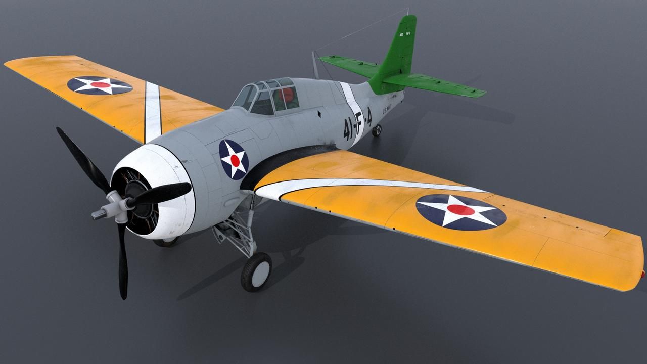 GRUMMAN F4F-3 WILDCAT 41F4 3d model