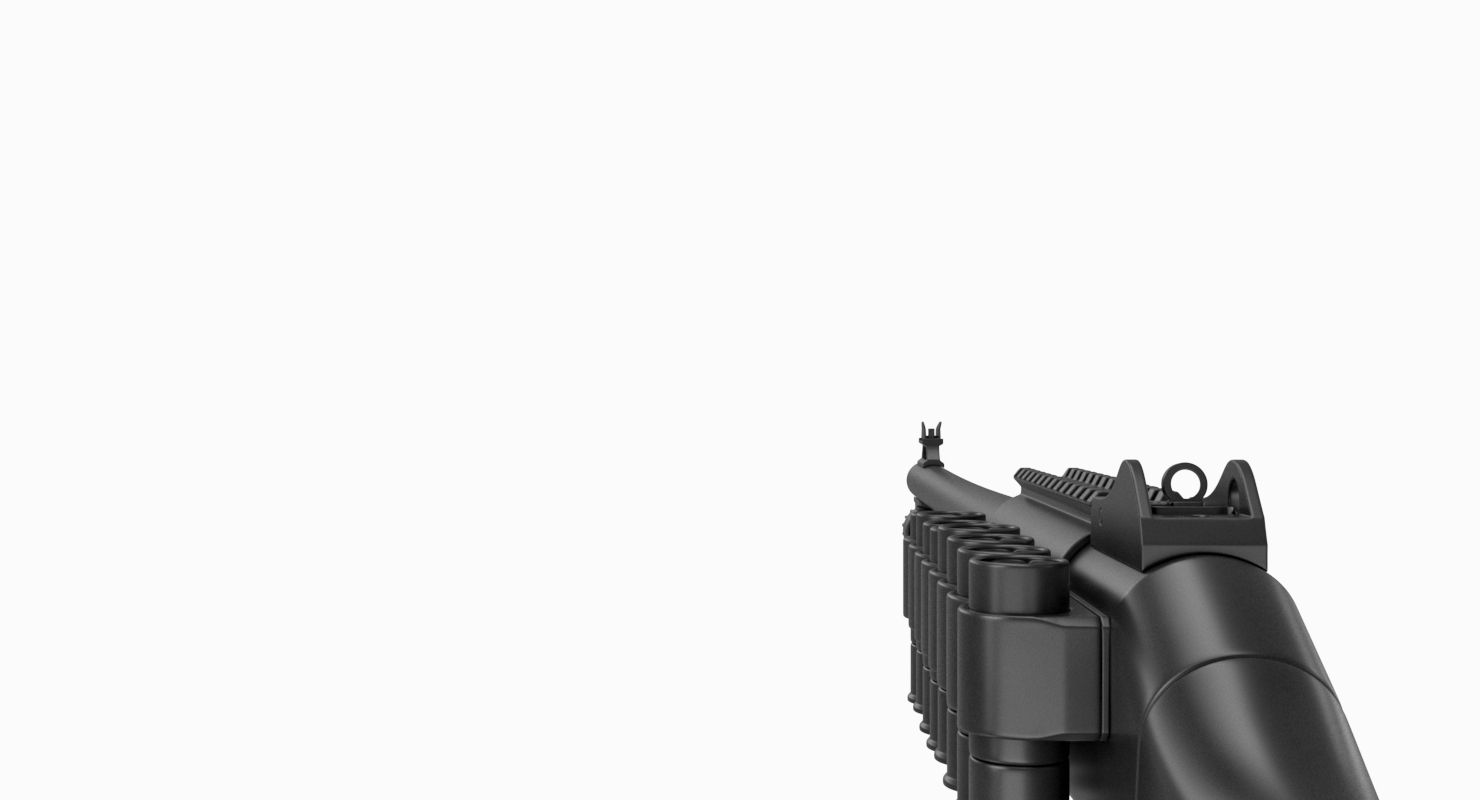 Benelli M4 Super 90 No Materials royalty-free 3d model - Preview no. 18