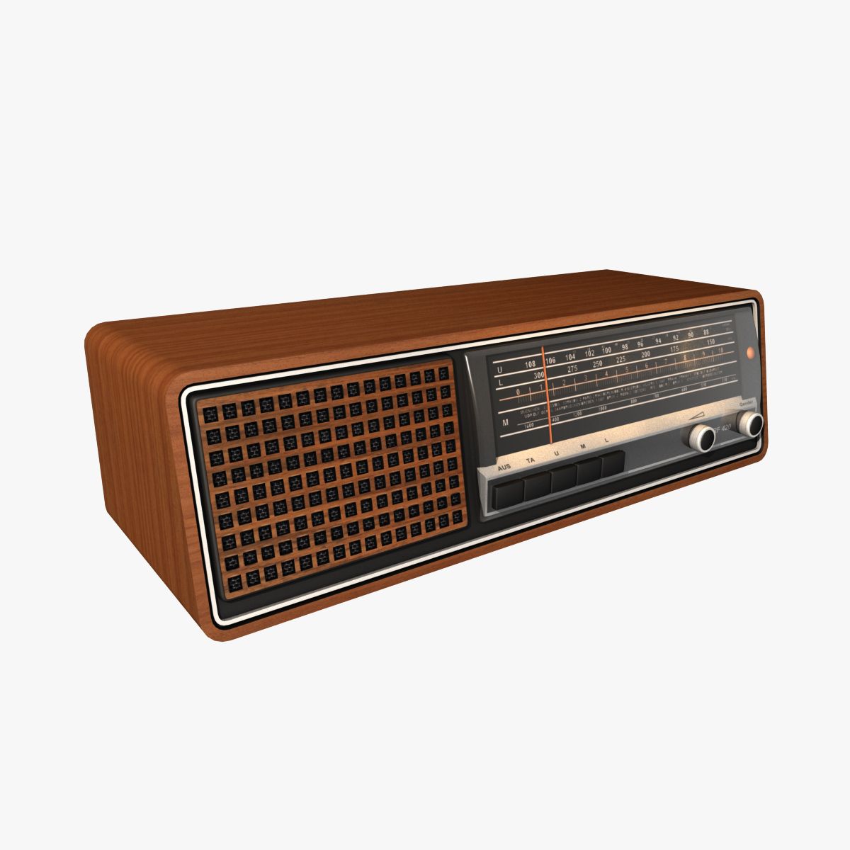 Radio 1970s 3d model