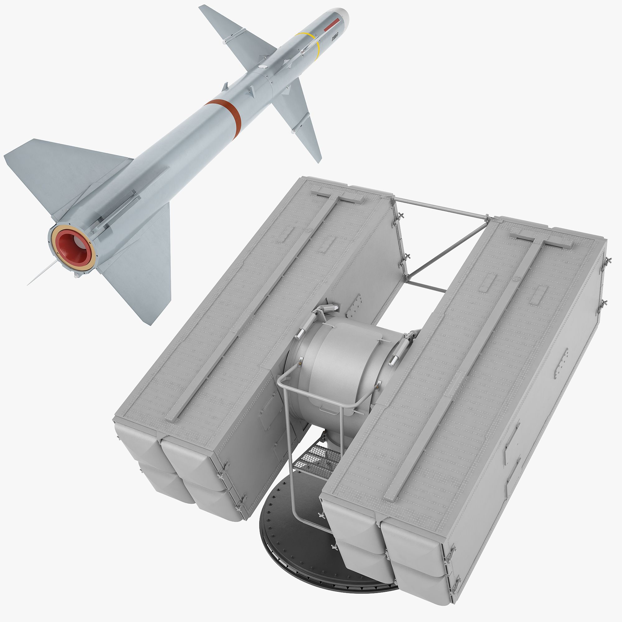 Sistema de lanzamiento de misiles guiados Mk-29 02 modelo 3d