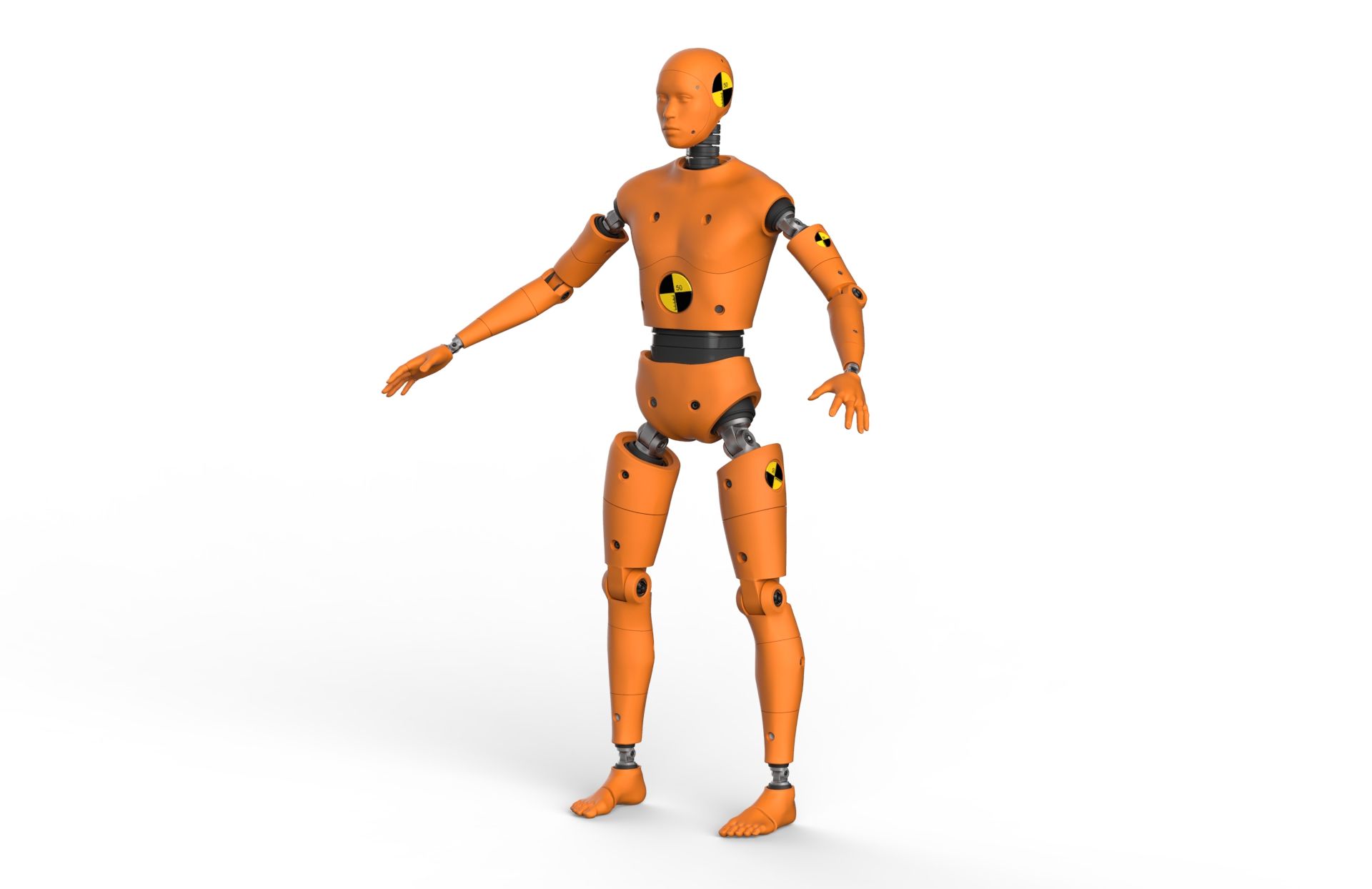 Crash Test Dummy Robot Android 3d model