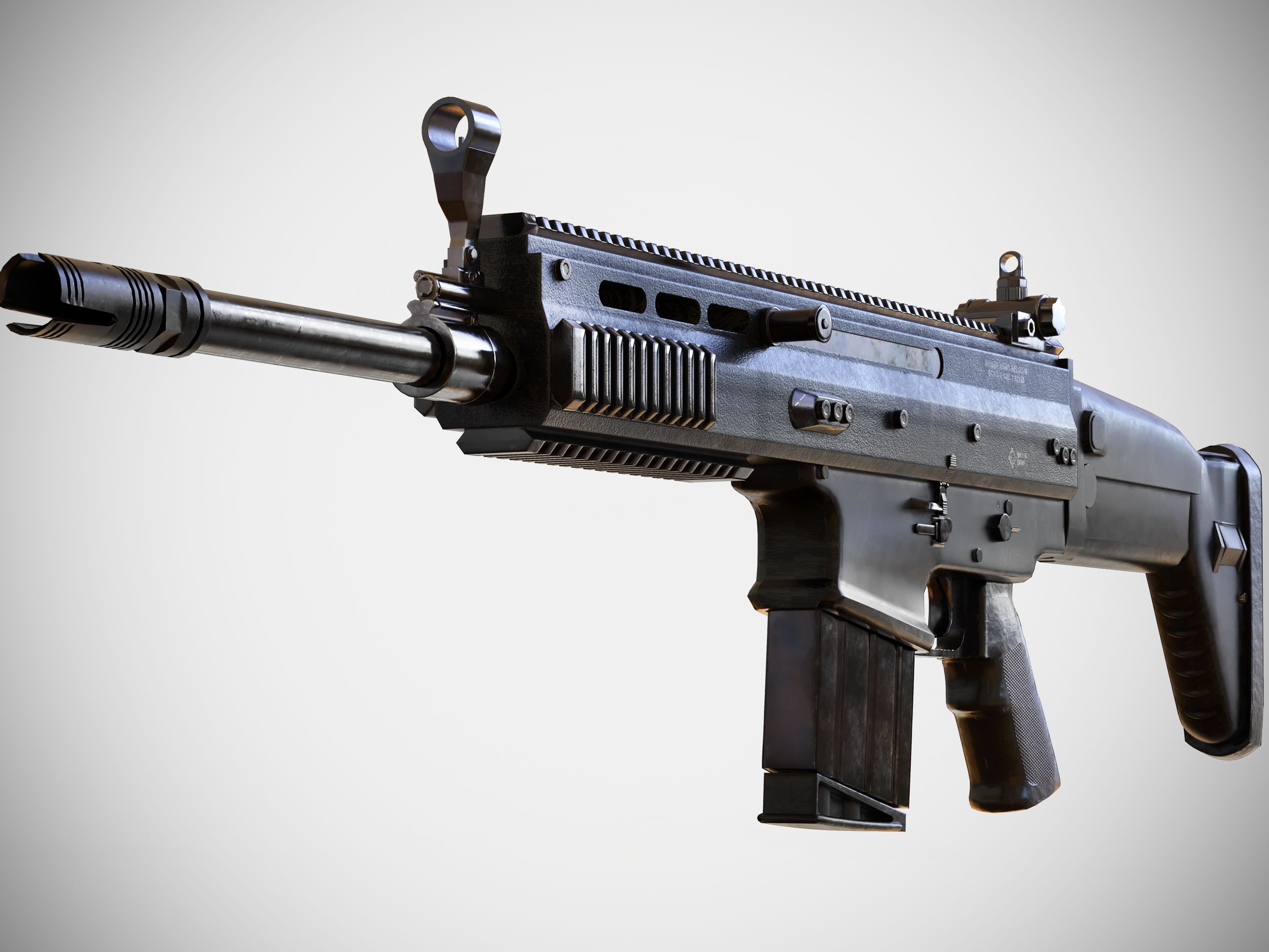 FN SCAR - H - MK 17 - Muy detallado - PBR Modelo 3D $49 - .fbx .max ...