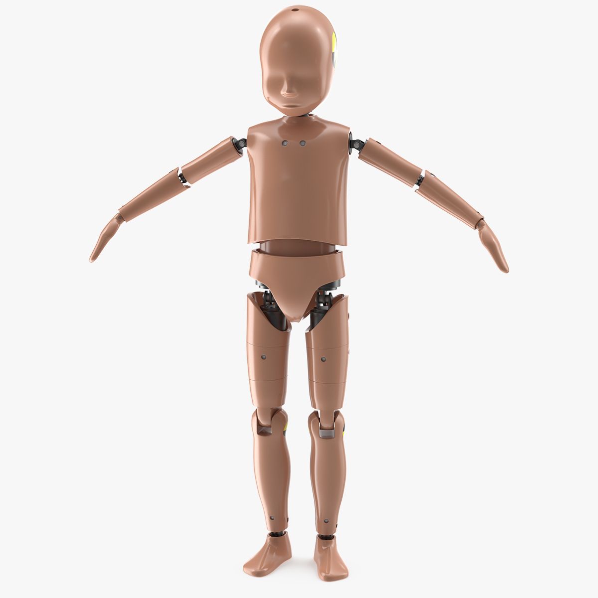 Test van kindcrash-test Dummy T-pose 3d model