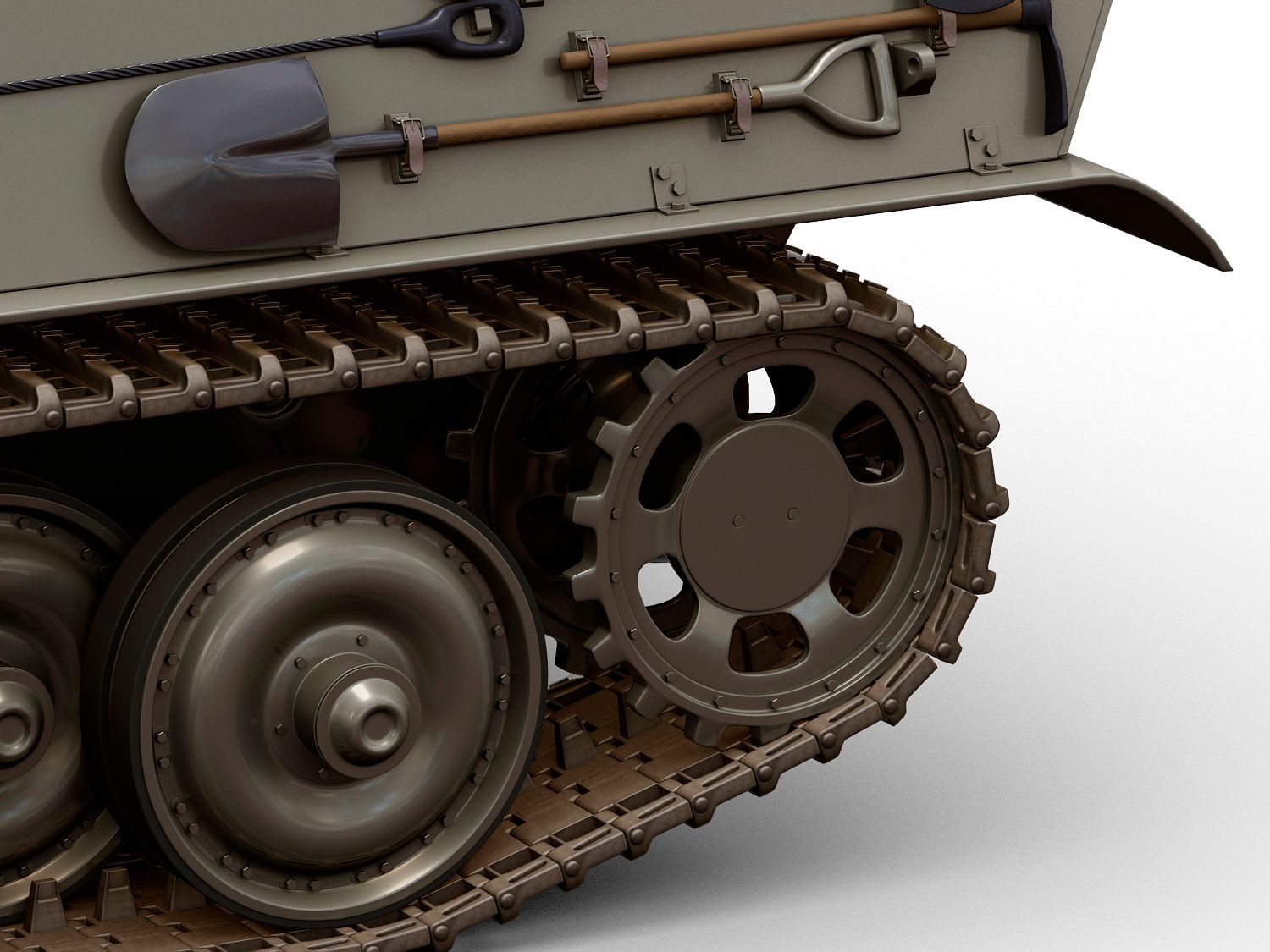 AMX-50 100 royalty-free 3d model - Preview no. 8