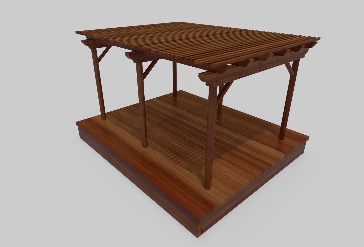 Sun Deck with cover 3d model