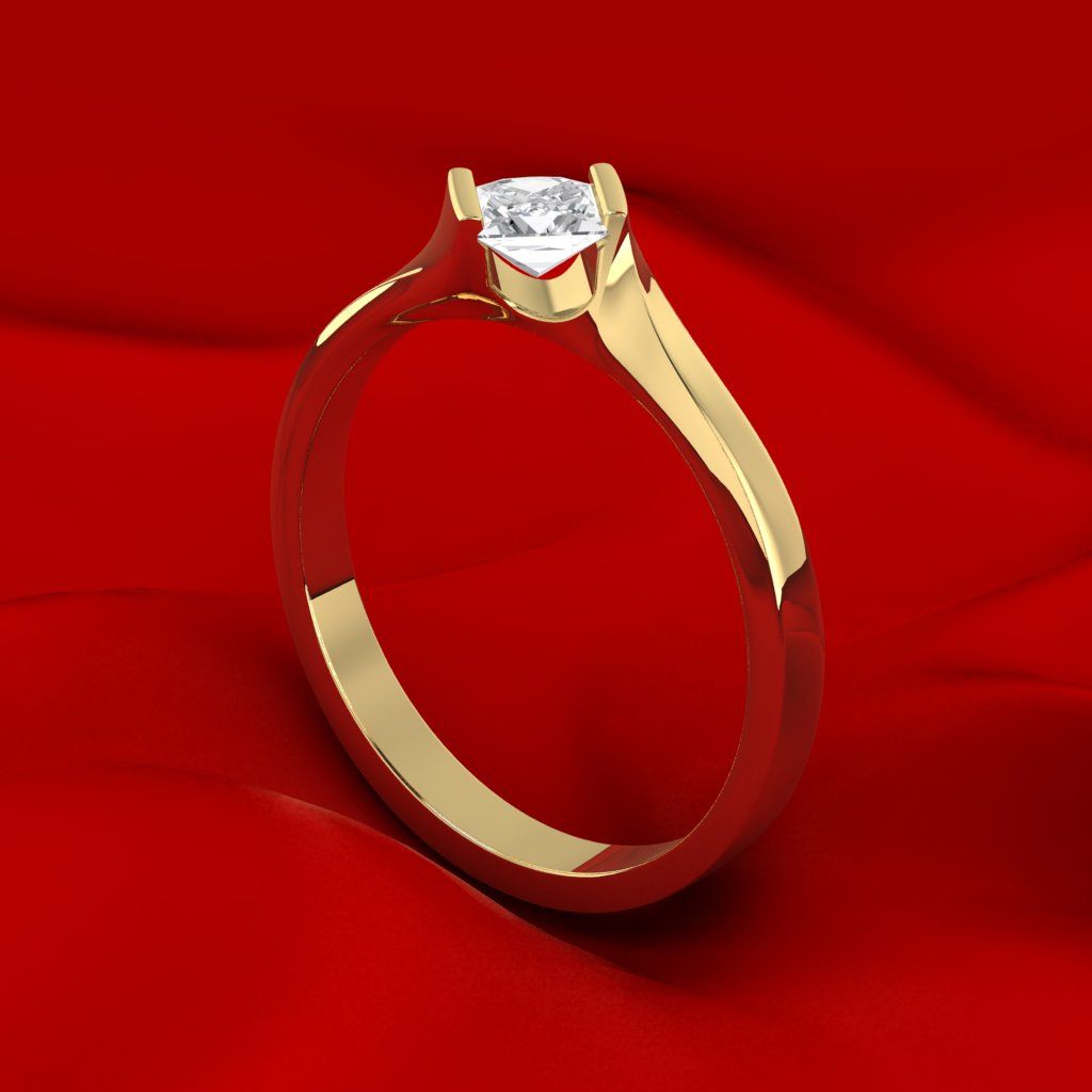 Anillo de princesa único modelo 3d