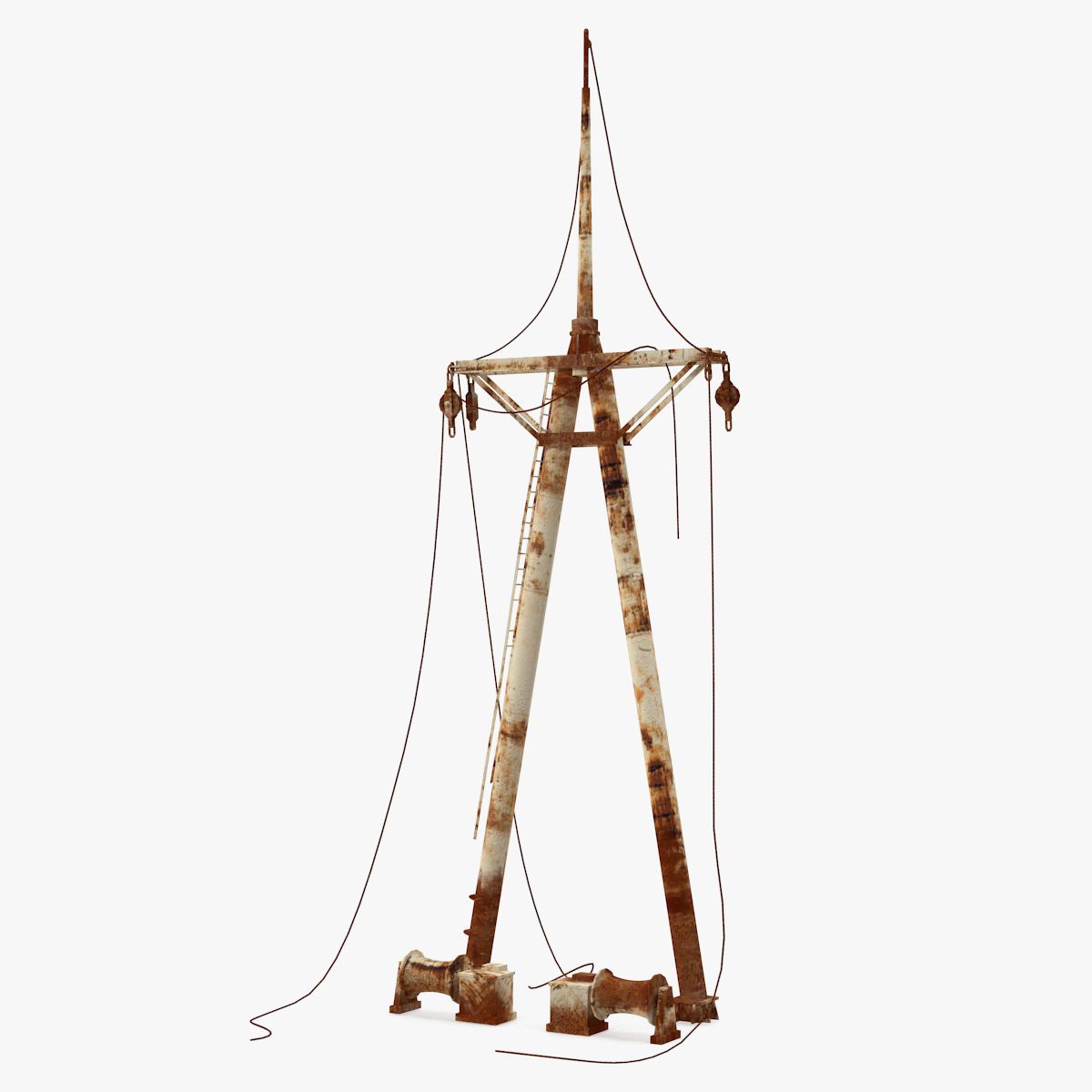 Old Rusty Mast 3d model