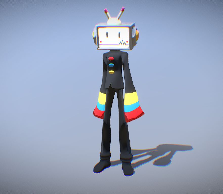 Carácter Tboy aparejado modelo 3d