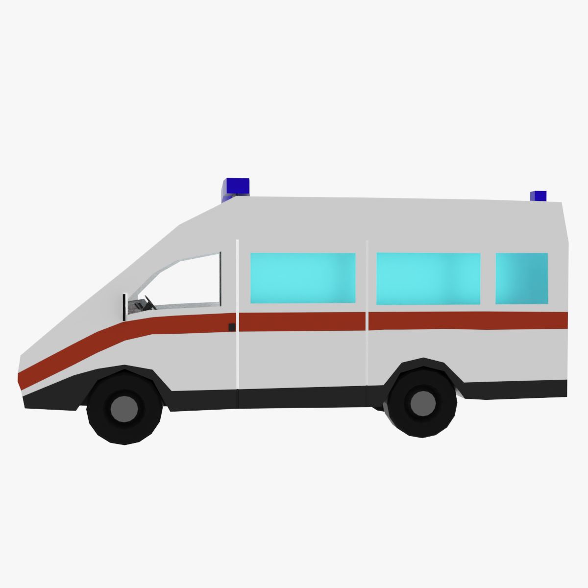 Ambulância 3d model