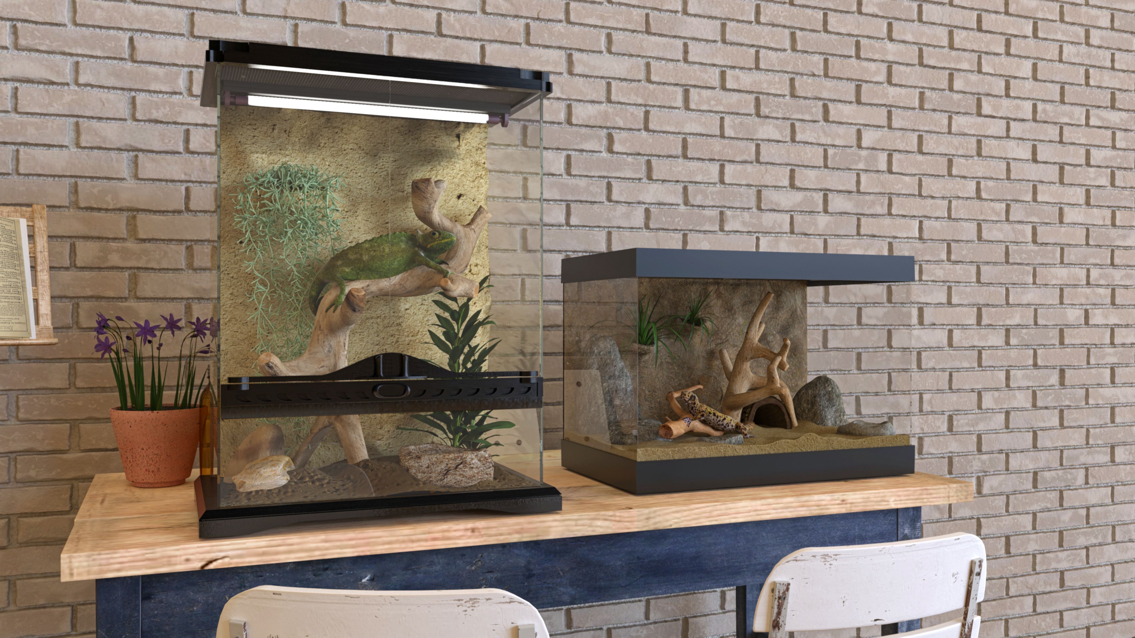 Decoración de reptiles modelo 3d