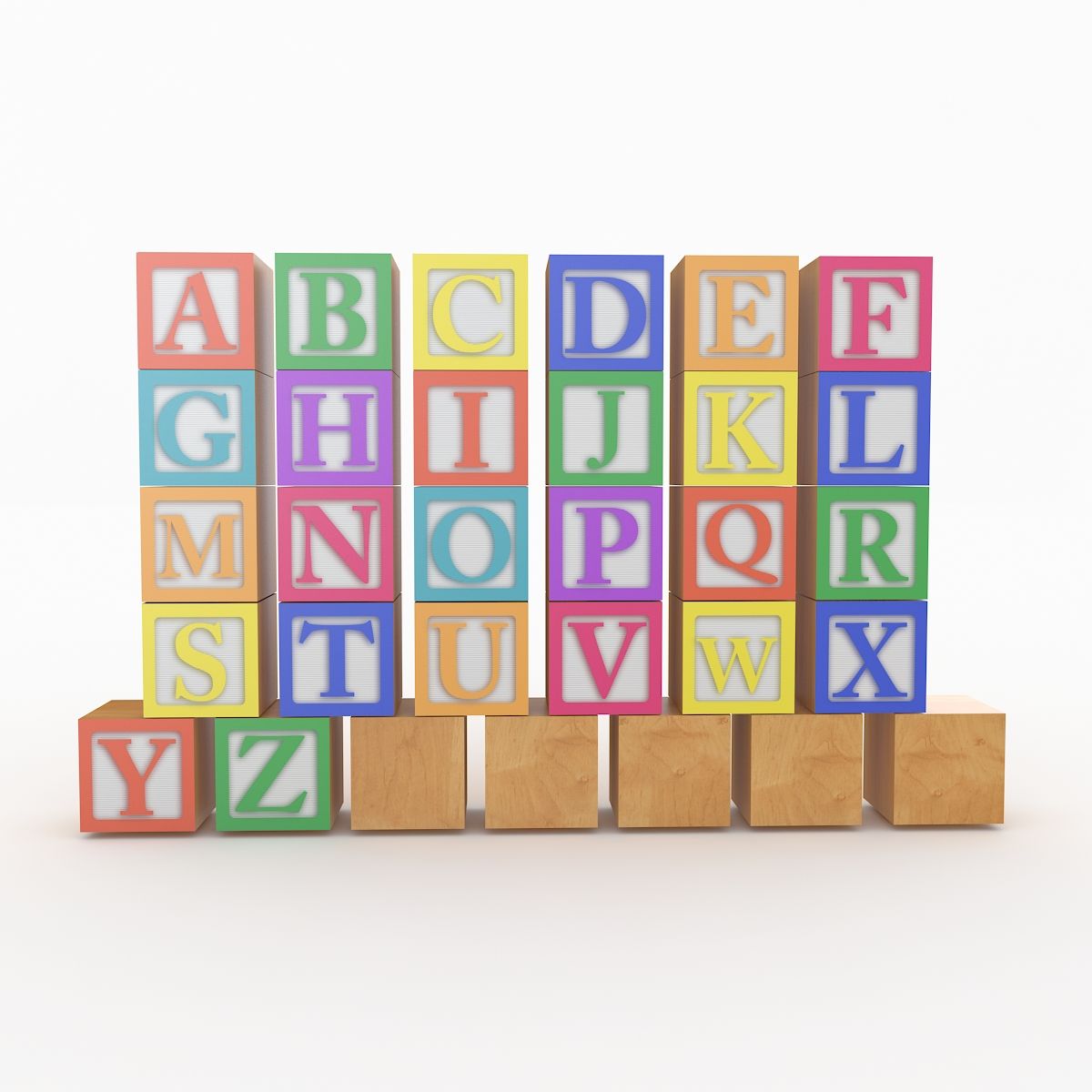 Alphabet Blocks 3d model