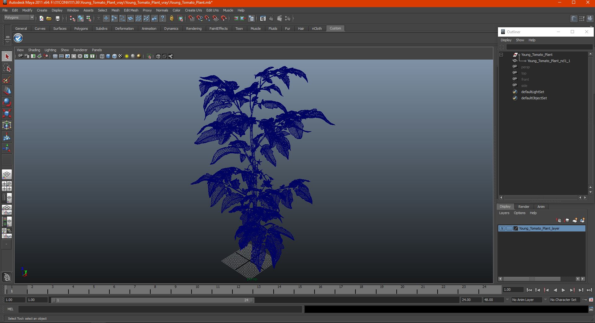 Jeune plant de tomate royalty-free 3d model - Preview no. 15