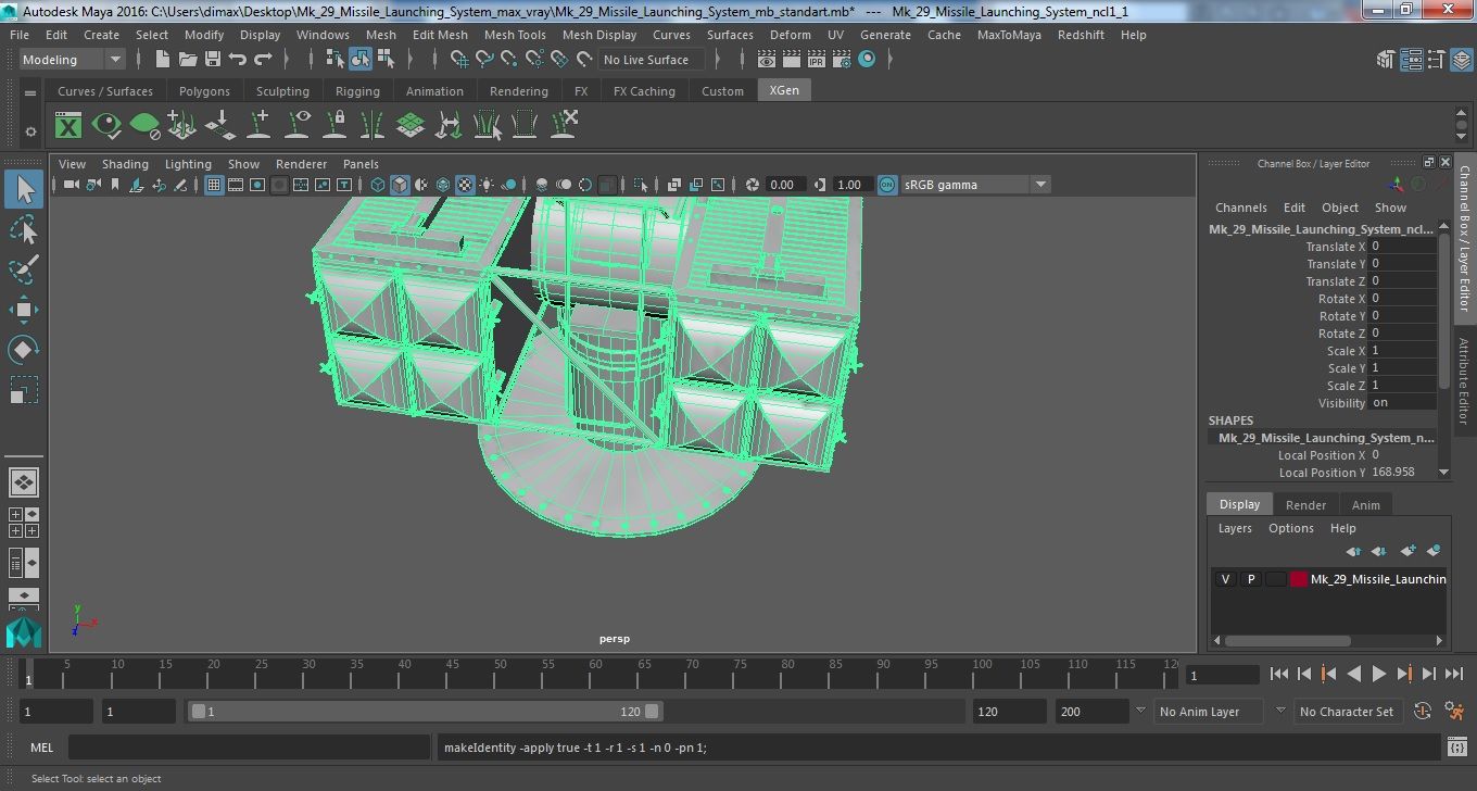 Sistema de lanzamiento de misiles Mk 29 royalty-free modelo 3d - Preview no. 17