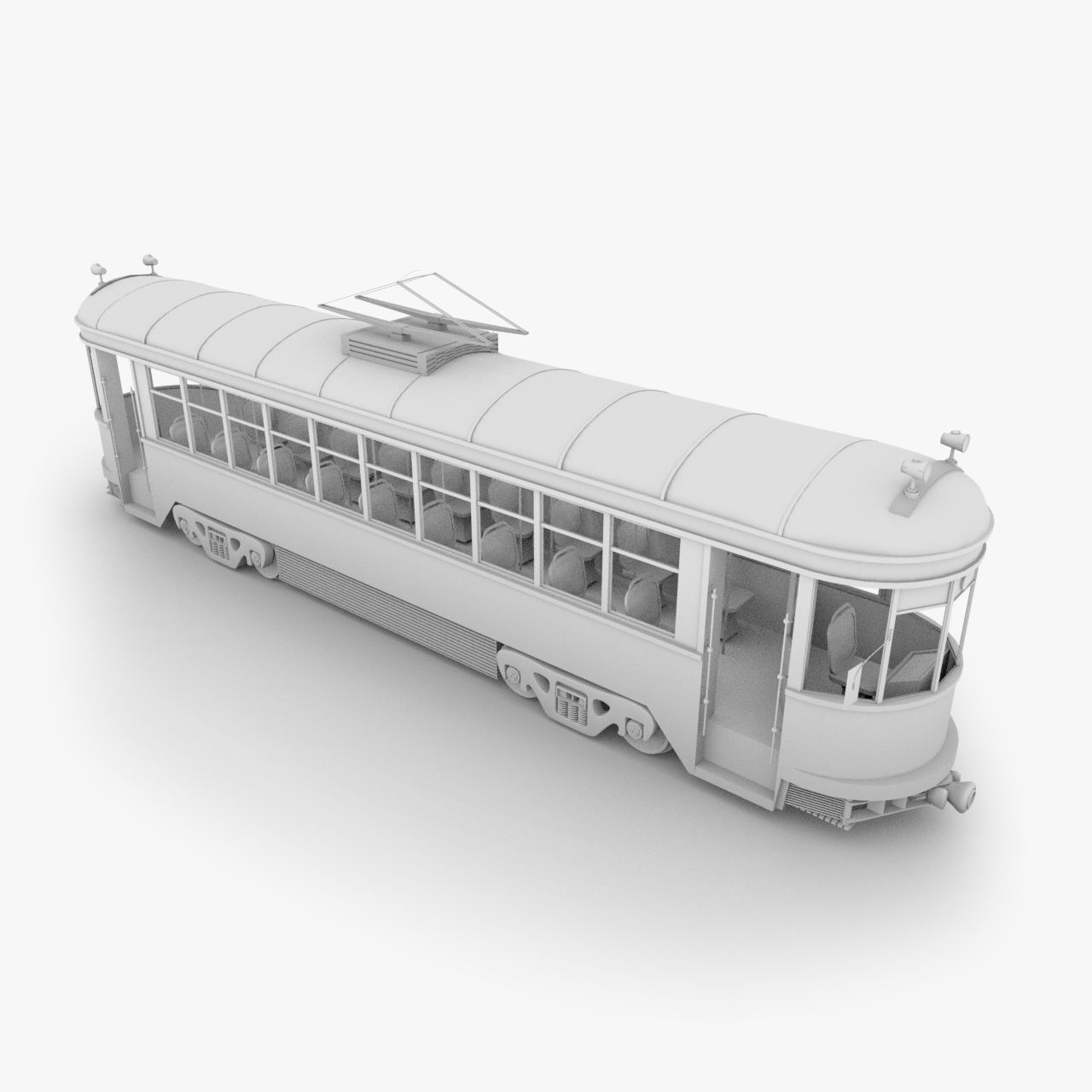 Tranvía modelo 3d