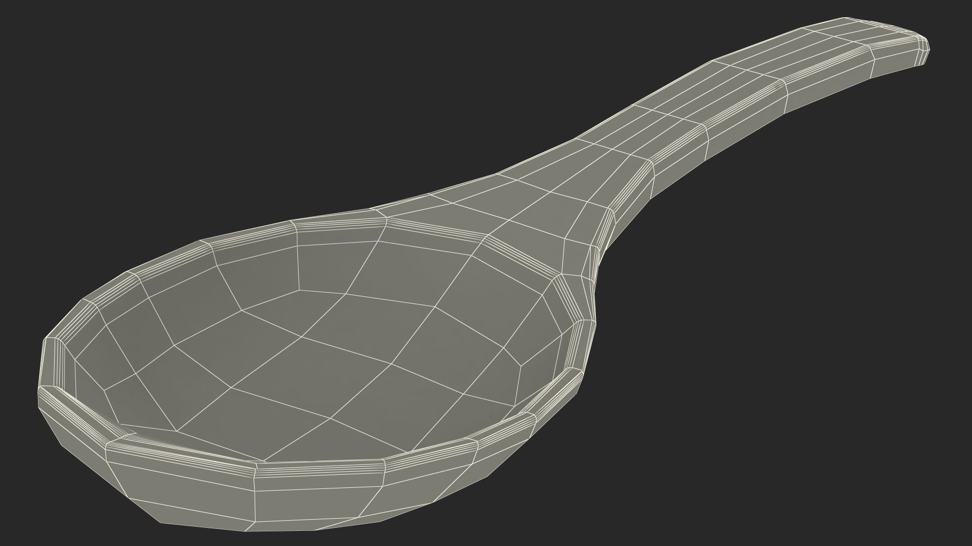 Split Pea in a Woden Spoon royalty-free 3d model - Preview no. 27