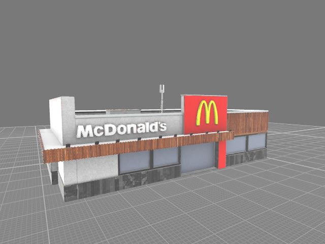 Fastfood Restaurant 3d model