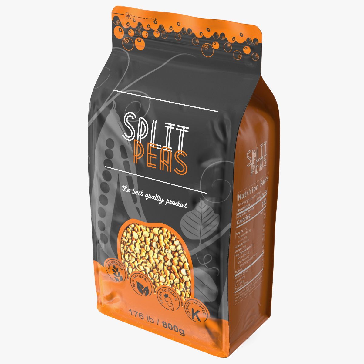 Split Peas Package 3d model