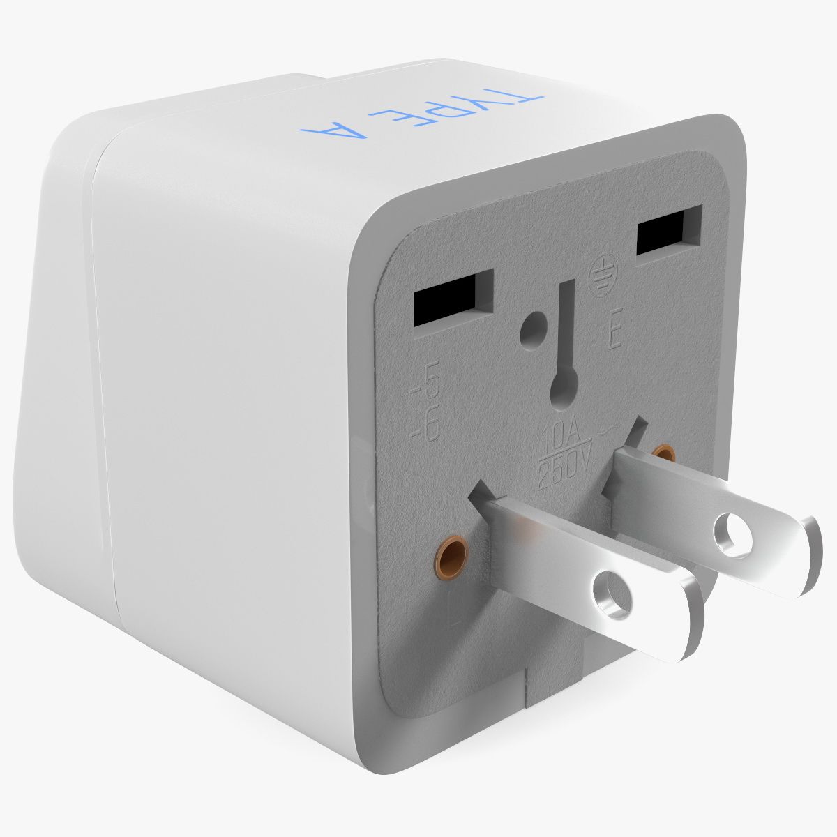 Type A Plug Adapter White 3d model