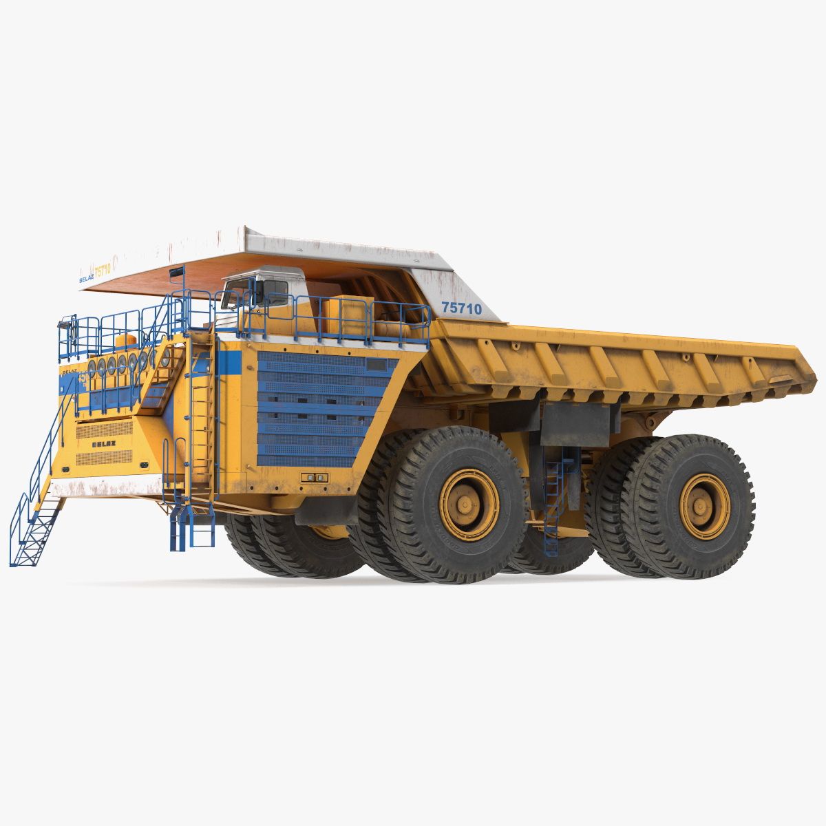 Belaz 75710 Haul Truck Dirty Rigged 3d model