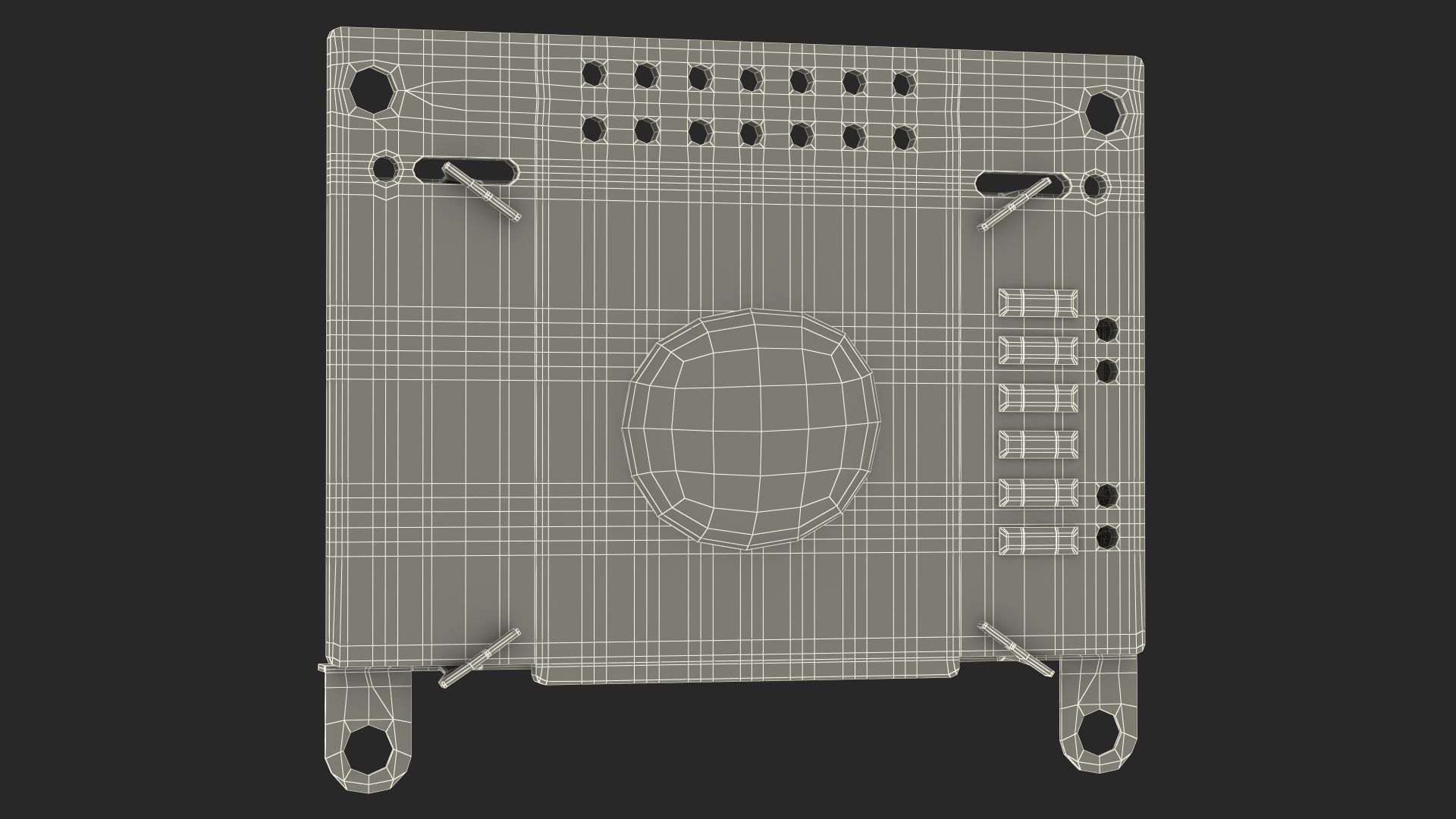 Character LCD Display Blue ON royalty-free 3d model - Preview no. 28