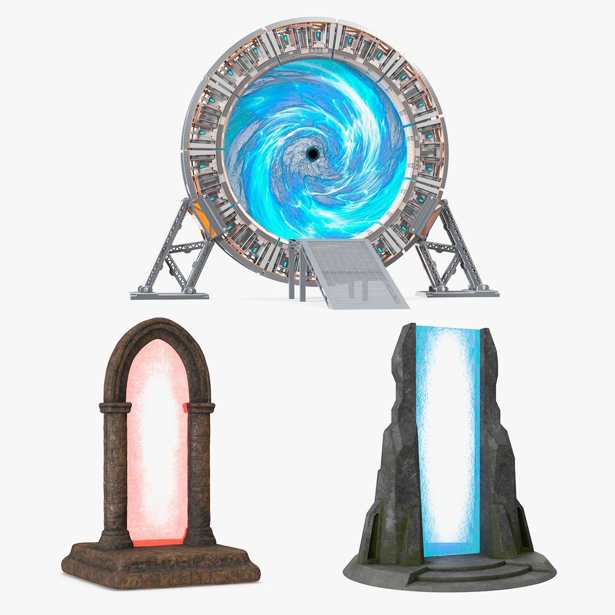 Collezione Fantasy Portal Gates 2 3d model