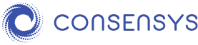 Consensys logo: a blue spiral made out of dots, next to the text CONSENSYS