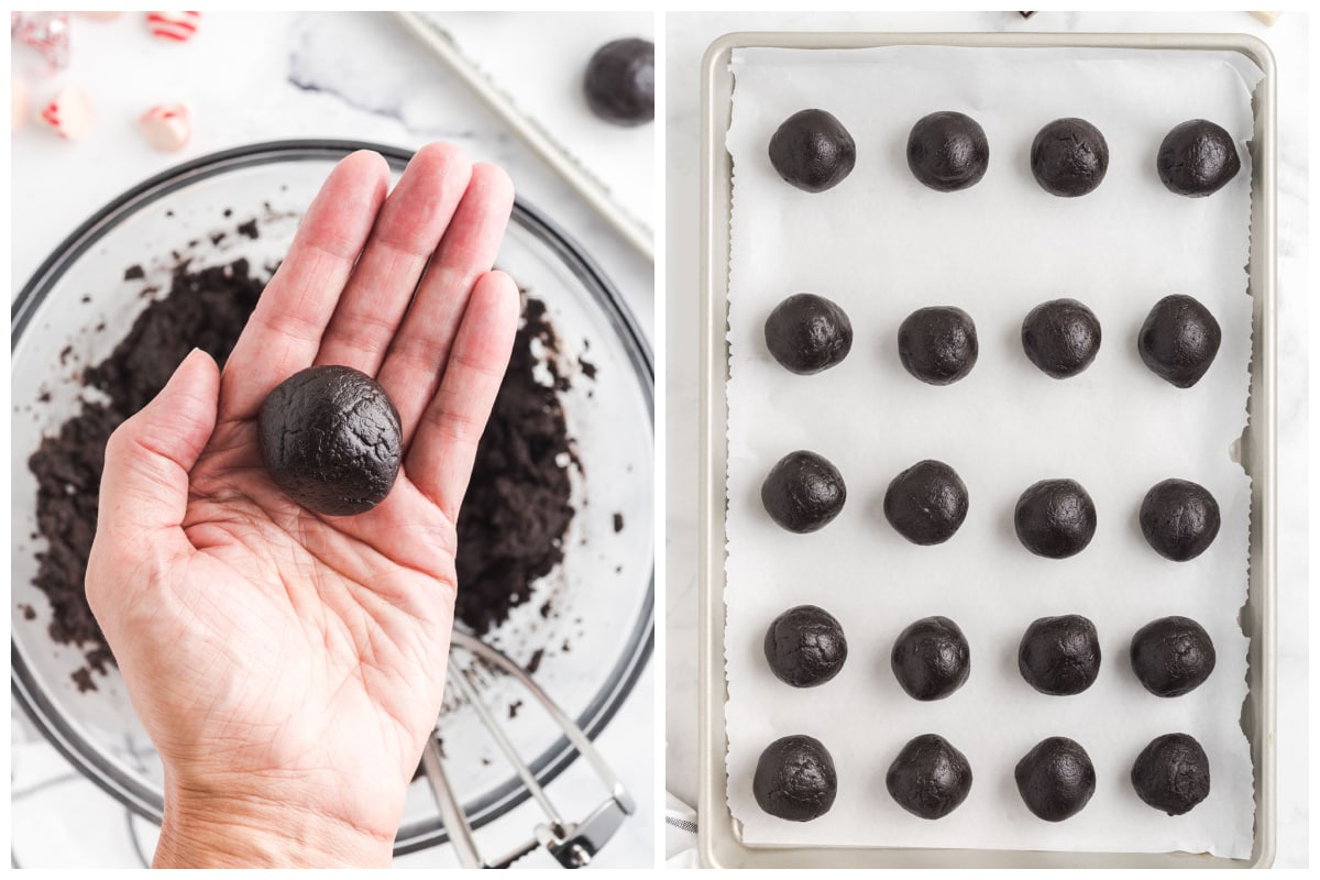 place balls on top of baking tray