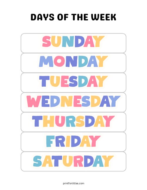 Days of the Week