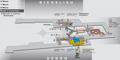 Mapa do Museu do Louvre Nível -1