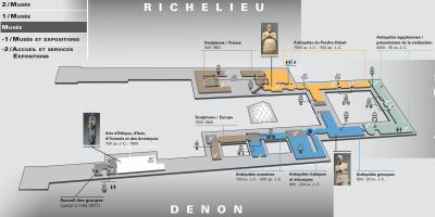 Mapa do Museu do Louvre Nível 0